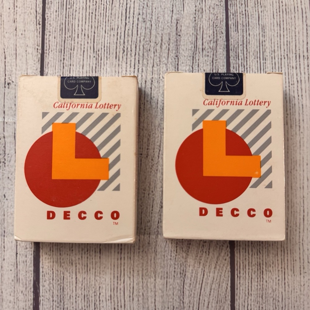 Vintage California Lottery Decco Playing Cards Plastic Coated USA Sealed Lot